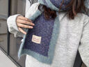 Lagurjue美丨「藍色星系」長(cháng)絨加厚情侶款圍巾氛圍感女冬百搭撞色圍脖 藍色星系 24*165cm 曬單實(shí)拍圖