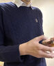 Teenie Weenie Men小熊男裝秋冬針織衫圓領(lǐng)絞花毛衣男女同款毛衣多巴胺穿搭秋裝羊毛 藏青色 M (170) 曬單實(shí)拍圖