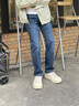吉普（JEEP）【含桑蠶絲】男士牛仔褲男2025春夏直筒寬松休閑商務(wù)冰絲長(cháng)褲子男 曬單實(shí)拍圖