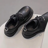 KGV圓頭德比鞋男高級感英倫風(fēng)青年休閑大碼男生大頭黑色厚底增高皮鞋 黑色 43 皮鞋碼=44碼運動(dòng)鞋 曬單實(shí)拍圖