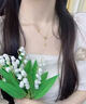 中國(guó)黃金（CHINA GOLD）黃金項(xiàng)鏈女款足金小蠻腰圓筒吊墜飾品中秋節(jié)生日禮物送女友愛人 【今/次日達(dá)】小蠻腰吊墜【S925羅馬數(shù)字環(huán)銀鏈】 曬單實(shí)拍圖