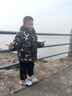 G.DUCKKIDS男童加絨外套秋冬裝洋氣寶寶棉衣加厚兒童裝男孩棉服冬季2024新款 黑色 現貨 130 建議7-8歲  建議身高125左右 曬單實(shí)拍圖