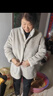 琴莫時(shí)尚媽媽冬裝外套洋氣皮草中老年女氣質(zhì)高貴皮毛一體仿水貂絨大衣 灰白色 2XL （建議180斤左右） 曬單實(shí)拍圖