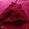 啄木鳥(niǎo)品牌女裝紅色顯瘦立領(lǐng)羽絨棉服棉衣短款2024年冬季新款保暖外套 酒紅色 L 105-120斤 曬單實(shí)拍圖