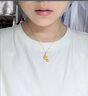 中國黃金（CHINA GOLD）黃金項鏈女款新款立體足金美人魚之戀吊墜節(jié)日生日禮物送女友愛人 美人魚之戀項鏈【配S925鏈】約1.3-1.5g 曬單實拍圖