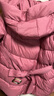 德瑪納【胭脂美人系列】冬季高保暖連帽90鴨絨腰帶羽絨服女短款外套 曬單實(shí)拍圖