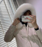 哲詩(shī)凡 真皮羽絨服女中長(zhǎng)款綿羊皮衣海寧2025年冬季新款狐貍毛皮草外套 米白色 M 100斤--114斤 曬單實(shí)拍圖