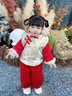 鸞雀翔一周歲衣服女寶寶加絨套裝冬季3歲女童裝2025年新款兒童服裝女孩 橘色瑞彩祥云兒童過(guò)年衣服女 100 建議身高90-100 體重24-30斤 曬單實(shí)拍圖