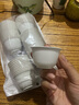 中麒一次性功夫茶杯帶收納架60ml耐熱稻殼品茶喝茶試飲杯品茗杯子 升級加厚 米白色【50個(gè)裝】耐熱 曬單實(shí)拍圖