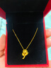 中國黃金（CHINA GOLD）玫瑰花黃金吊墜女足金時尚花朵項(xiàng)鏈節(jié)日生日520禮物送女友送老婆 玫瑰吊墜【配S925鏈】 曬單實(shí)拍圖