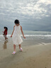 森林與孩子 女童連衣裙2024夏裝兒童裙子無袖薄款公主裙 白色 170  曬單實(shí)拍圖