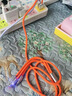 閃力聯(lián)三合一充電線(xiàn)120W機客線(xiàn)超級快充數據線(xiàn)6A編織一拖三頭適用安卓蘋(píng)果Type-c華為榮耀oppo小米vivo 赤橙橘 曬單實(shí)拍圖