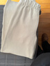 MO&Co.休閑褲含牦牛絨棉質(zhì)高腰抽繩高腰長(cháng)褲運動(dòng)風(fēng)及地直筒褲摩安珂 米白色 L 曬單實(shí)拍圖