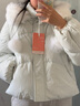 艾萊依短款羽絨服溫柔保暖可拆卸毛領(lǐng)鴨絨羽絨服女士甜美風(fēng)小個(gè)子可愛(ài) 冰清藍(lán) M 160【建議110-130斤】 曬單實(shí)拍圖