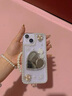 葵也愛心化妝鏡適用蘋果16手機殼硅膠防摔iPhone15promax透明軟殼 珍珠愛心鏡子 蘋果14pro 曬單實拍圖