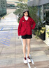 卓詩尼櫻桃家族厚底板鞋女2025年秋季新款學(xué)院風(fēng)百搭運動休閑女鞋小白鞋 米/紅 37 曬單實拍圖