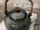 全度（Quandu）提梁蒸煮一體茶壺黑茶白茶壺耐高溫明火加厚玻璃茶壺 鯉魚躍龍門（煙灰色） 1000ml 曬單實拍圖