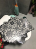 佳覽廁所衛(wèi)生間防滑石塑地板貼自粘加厚浴室專(zhuān)用地板革家用地板翻新 332花影婆娑【11片裝】 曬單實(shí)拍圖