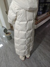 波司登（BOSIDENG）羽絨服鵝絨女長(cháng)款連帽新國標90絨商場(chǎng)同款寬松休閑外套 奶白菱形格提花8958 S 160/84A 體重約100-110斤 曬單實(shí)拍圖
