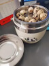 京厽保溫飯盒便攜式飯盒不銹鋼保溫飯盒桶班家用24小時(shí)超長保溫桶 米色+餐具真空保溫 自帶提手 1.2L 曬單實(shí)拍圖
