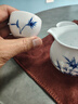 瓷都窯火景德鎮手工青花玲瓏茶具 高檔鏤空陶瓷手繪功夫茶壺茶杯套裝禮贈 翠竹玲瓏（茶壺）8件套 曬單實(shí)拍圖