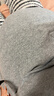Mom Jane孕婦睡衣月子服春秋款哺乳睡衣產(chǎn)婦棉吸汗懷孕期家居服產(chǎn)后月子服 淺灰色 (孕期+產(chǎn)后) 260g春秋款 XL【建議125-150斤】 曬單實(shí)拍圖