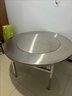 304加厚不銹鋼內置轉盤(pán)折疊桌大圓桌圓形帶轉盤(pán)家用酒席飯店餐桌 特厚1.4米內置90轉盤(pán)圓桌 曬單實(shí)拍圖