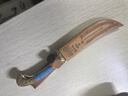 新疆英吉沙小刀純手工鍛黃銅松石紋鴿子頭雕花手把肉水果刀非禮物 綠松石紋 曬單實拍圖