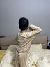 小藍象（hinos）兒童睡衣排汗速干春秋冬季男女童居家服空調(diào)服秋衣秋褲保暖內(nèi)衣 燕麥奶  基礎排汗長袖長褲 130 曬單實拍圖