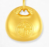 周大生足金吊墜金坨坨小胖福元寶硬金鎖包配項(xiàng)鏈掛墜生日禮物送女友 足金小胖福吊墜-贈(zèng)銀鏈 0.75g 曬單實(shí)拍圖