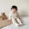 G.duck嬰幼兒冬季棉衣加絨嬰兒棉服冬款連體衣洋氣衣服寶寶羽絨棉襖哈衣 米白色 (加絨保暖) 66cm (偏小半碼) 曬單實(shí)拍圖