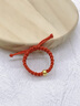 老鳳祥轉(zhuǎn)運(yùn)珠黃金戒指女足金活口戒七夕情人節(jié)禮物送女友老婆生日 足金圓珠手繩戒指-紅 曬單實(shí)拍圖