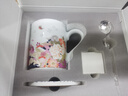 富玉景德鎮玲瓏瓷中式女士泡茶杯帶勺家用喝水杯女士辦公室個(gè)人喝水杯 花境4件套馬克杯 200mL(含)-400mL(含) 曬單實(shí)拍圖