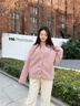 名創(chuàng)優(yōu)品（MINISO）加絨褲子女2024冬季新款美拉德糯米褲寬松休閑直筒闊腿褲加厚冬褲 米白色(純色) S 155 (體重85-100斤) 曬單實拍圖