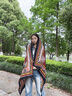 CHALL KITTY民族風(fēng)披肩秋冬季女士斗篷披風(fēng)外搭旅游空調(diào)房大披肩送女朋友老婆 咖色-高檔實(shí)用時(shí)尚高級(jí)感禮盒裝 曬單實(shí)拍圖