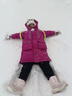 小虎寶兒親子裝男童石墨烯保暖長(cháng)款羽絨服女童戶(hù)外御寒防水登山服拜年服冬 蝴蝶粉紫 140 曬單實(shí)拍圖