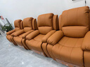 西牧頭等沙發(fā)艙電動(dòng)單人真皮沙發(fā)椅多功能輕奢現代客廳懶人椅老人躺椅 橙色 真皮【帶手機支架】 電動(dòng)坐躺+USB+搖轉 曬單實(shí)拍圖
