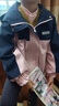史努比女童羽絨服輕薄冬季2024新款鴨絨女孩童裝羽絨內(nèi)膽兒童沖鋒衣外套 【夾棉升級】eH通方形魔術(shù)貼K粉 140cm 曬單實拍圖