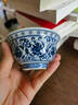 景德鎮永樂(lè )纏枝蓮青花壓手杯仿明主人杯手工手繪仿古陶瓷單杯高檔 1：1鴛鴦款（送禮盒） 曬單實(shí)拍圖