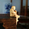崖柏木雕刻大肚彌勒佛裝飾中式客廳擺件實木笑佛中式家居玄關(guān)供奉 崖柏木精雕進寶彌勒約9公分送盒 曬單實拍圖