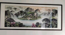 皖西秘境聚寶盆山水掛畫(huà)老板辦公室靠山圖流水生財墻壁山水畫(huà)客廳裝飾畫(huà) 山水畫(huà)掛畫(huà) (有機玻璃)實(shí)木畫(huà)框+180*68cm 曬單實(shí)拍圖
