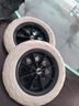 夢(mèng)茜兒購物車(chē)輪子買(mǎi)菜車(chē)小拖車(chē)橡膠小拉車(chē)輪子手拉車(chē)轱轆配件的 一對黑'色風(fēng)火輪直徑16'厘'米 曬單實(shí)拍圖