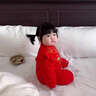 迪士尼嬰兒拜年服秋冬新款連體衣女寶寶夾棉新年裝過(guò)年喜慶大紅色中國(guó)風(fēng) 織錦紅色 73cm 曬單實(shí)拍圖