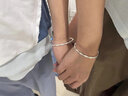 S999足銀手鐲女莫比烏斯銀手環(huán)男手鏈情侶一對紀念七夕禮物送女友 莫比烏斯環(huán)手鐲【男款】定制刻字 曬單實拍圖