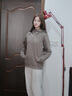 迪桑特 ESSENTIAL 男女同款  連帽衛衣 內搭 BR-BROWN M （170/92A) 曬單實(shí)拍圖