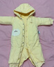 童泰嬰兒連體衣冬季厚棉寶寶衣服加絨加厚棉衣家居服連帽哈衣爬服 黃色 59cm (建議1-3個(gè)月身高55-60cm) 曬單實(shí)拍圖