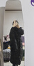 韓璐嬌（hanlujiao）黑金羽絨棉服女2024年冬季新款韓版寬松長款過膝棉衣加厚棉襖外套 黑色（升級加厚款） S 【建議80-105斤】 曬單實拍圖