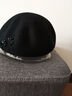 上海故事純羊毛帽子女秋冬季保暖毛呢復古禮帽鑲珠貝殼紋貝雷帽 黑色 曬單實(shí)拍圖