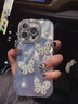 秒揚 立體珍珠蝴蝶適用蘋果16ProMax手機殼新款iPhone15pro全包防摔14閃鉆鏡框13高檔12女款高級感 立體珍珠點鉆蝴蝶【自帶鏡頭膜】+手鏈 iPhone 16pro 曬單實拍圖