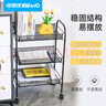 可得優(yōu)辦公文件架落地三層可移動小推車多功能收納架家用置物架客廳零食儲物架 曬單實拍圖